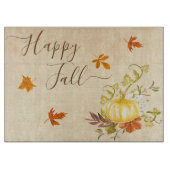 Happy Herfst | Autumn Leaves en Pumpkin Snijplank (Voorkant)