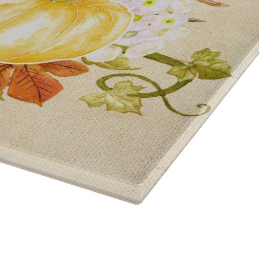 Happy Herfst | Autumn Leaves en Pumpkin Snijplank (Hoek)