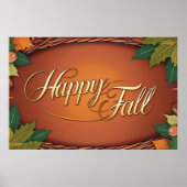 Happy Herfst Autumn Poster (Voorkant)