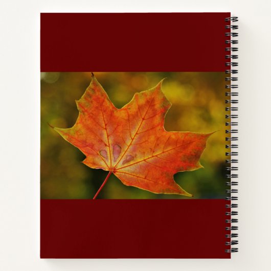 Happy Herfst Autumn Road Notitieboek (Achterkant)