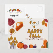 Happy Herfst Briefkaart (Voorkant / Achterkant)