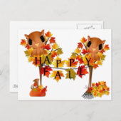 Happy Herfst Briefkaart (Voorkant / Achterkant)