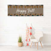 Happy Herfst Brown Greenery Leaf Border Banner (Insitu)