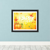 happy herfst canvus canvas afdruk (Insitu (Houten vloer))
