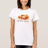 Happy Herfst Coffee Pumpkin T-shirt (Voorkant)