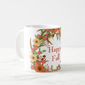 Happy Herfst Floral Wreath Koffiemok (Voorkant links)