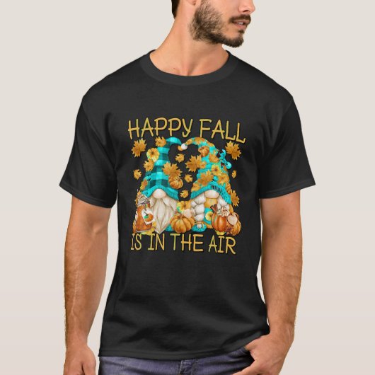 Happy Herfst Gezegde voor Vrouwen Pompoen Spice La T-shirt (Voorkant)