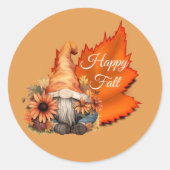 Happy Herfst Gnome Sticker (Voorkant)