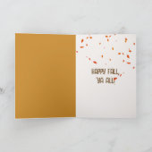 Happy Herfst Hamster in een walnoot Kaart (Binnen)