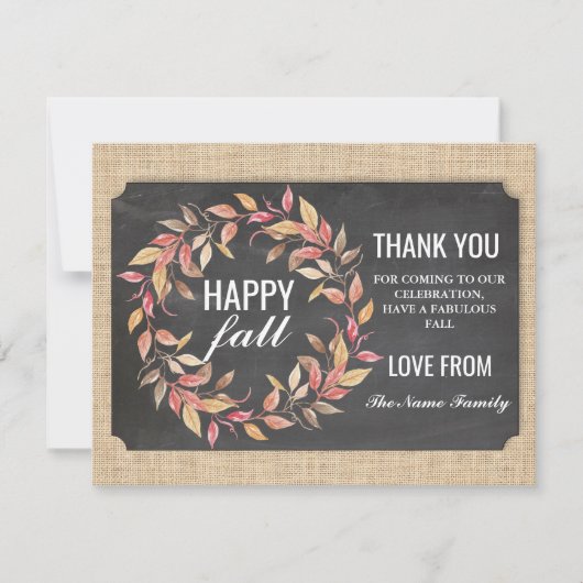 Happy Herfst Harvest Festival Bedankt voor je kaar (Voorkant)