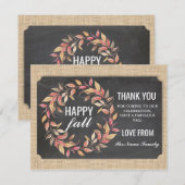 Happy Herfst Harvest Festival Bedankt voor je kaar (Voorkant / Achterkant)