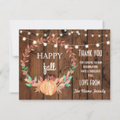 Happy Herfst Harvest Festival Pompoen Dank je wel  Kaart (Voorkant)
