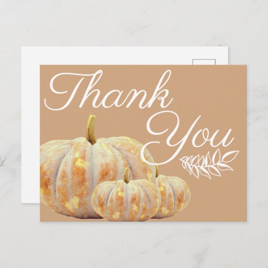 Happy Herfst Harvest Pumpkins Dank u Briefkaart (Voorkant / Achterkant)