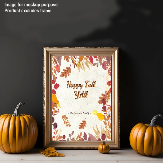 Happy Herfst Herfst Thanksgiving Aanpassen Poster