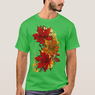 Happy Herfst herfstbladeren T-shirt