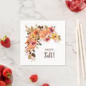 Happy Herfst herfstbloemen Servet (Insitu)