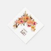 Happy Herfst herfstbloemen Servet (Hoek)