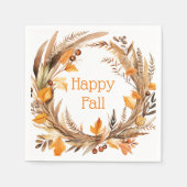 Happy Herfst herfstkrans Servet (Voorkant)