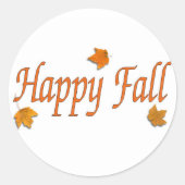 Happy Herfst items Ronde Sticker (Voorkant)