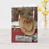 Happy Herfst Kaart (Gele Bloem)