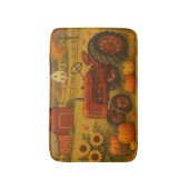 Happy herfst klassieke tractor en boerderij badmat (Voorkant Verticaal)