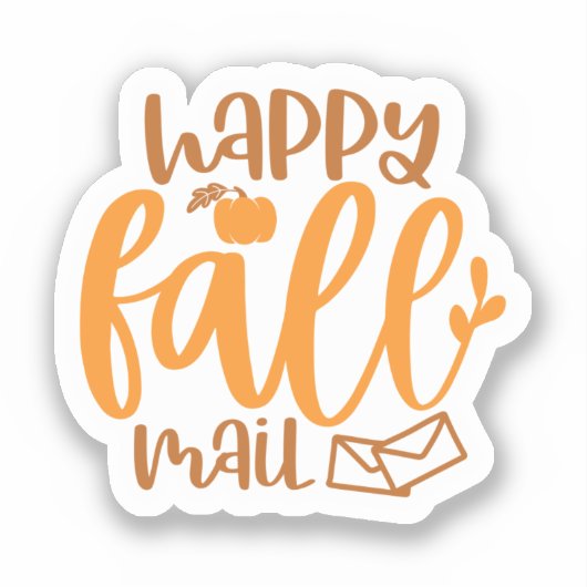 Happy Herfst Mail Sticker (Voorkant)