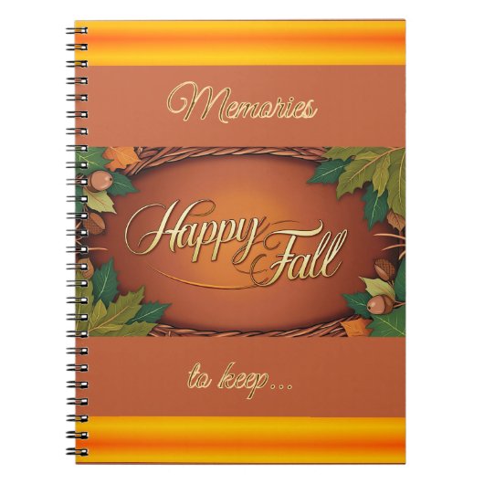 Happy Herfst Memories Notitieboek (Voorkant)