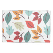 Happy Herfst Naherfst kleurig bladeren patroon Kussensloop (Achterkant-Links)