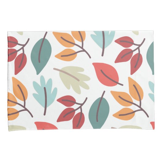 Happy Herfst Naherfst kleurig bladeren patroon Kussensloop (Voorkant-Rechts)