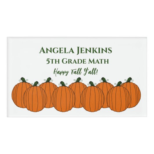 Happy Herfst Name Badge (Voorkant)