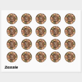 Happy Herfst Oogst Festival Pompoen Krans Sticker (Vel)