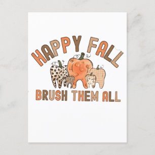 Happy Herfst poets ze alle tandheelkundige tanden Aankondigingskaart