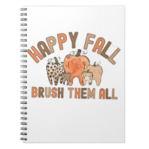 Happy Herfst poets ze alle tandheelkundige tanden Notitieboek