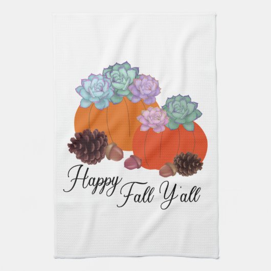 Happy herfst pomkins theedoek (Verticaal)