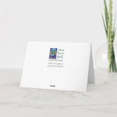 "Happy Herfst" Pompoen Blauwgroen thema wenskaart Kaart (Achterkant)