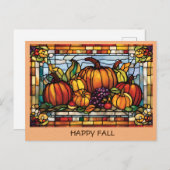 Happy Herfst Pompoen Herfst Oogst Briefkaart (Voorkant / Achterkant)
