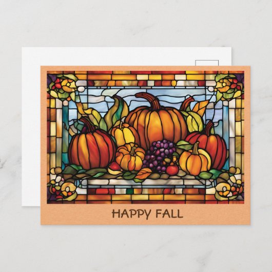  Happy Herfst Pompoen Herfst Oogst Briefkaart (Voorkant / Achterkant)