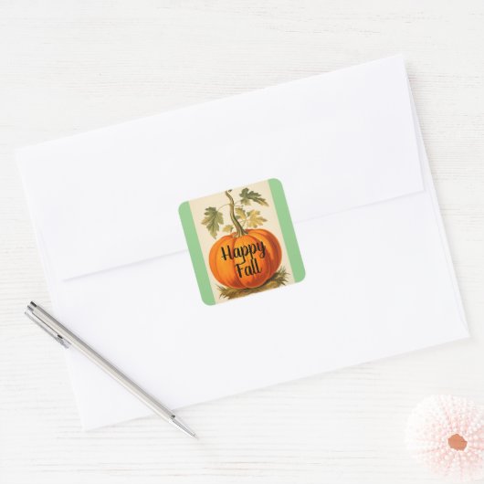  Happy Herfst pompoen Sticker (Envelop)