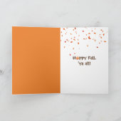 Happy Herfst pompoenen op hooibalen Kaart (Binnen)