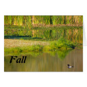 Happy Herfst, Pond met Duck (Voorkant Horizontaal)