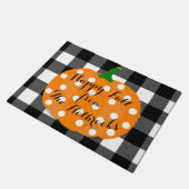 Happy Herfst Pumpkin en Gingham door Mat (Schuin)