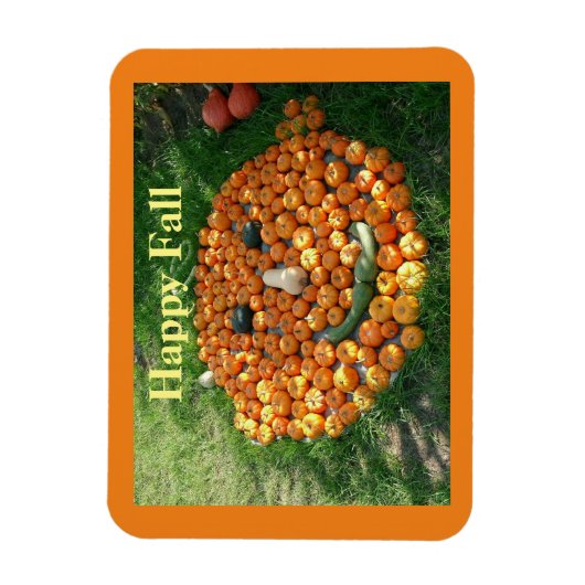 Happy Herfst Pumpkin Face Magnet Magneet (Verticaal)