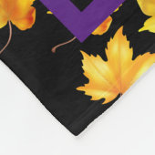 Happy Herfst Pumpkin Flower Elegant Fleece Deken (Hoek)