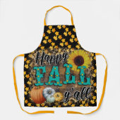 Happy Herfst Pumpkin Flower Elegant Schort (Voorkant)