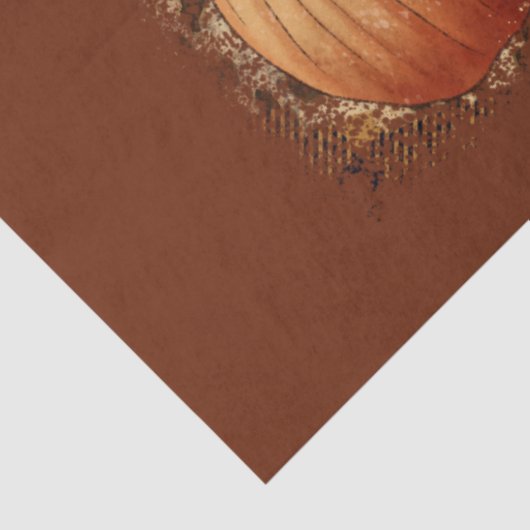 Happy Herfst Pumpkin Flower Elegant Tissuepapier (Detail)