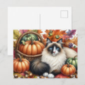 Happy Herfst Ragdoll Cat Autumn Briefkaart (Voorkant / Achterkant)