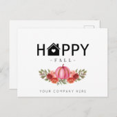 Happy Herfst Real Estate Farming Briefkaart (Voorkant / Achterkant)