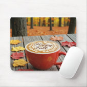 Happy Herfst Red Coffee Cup Muismat (Met muis)