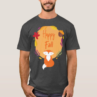 Happy Herfst Red Foes Autumn Season T-shirt