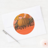 Happy Herfst Ronde Sticker (Envelop)